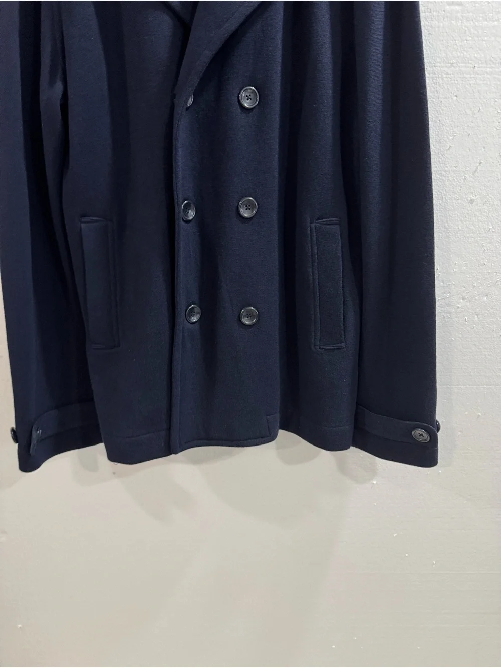 Banana Republic Heritage Men’s XL Navy Wool Blend Double Breasted Peacoat